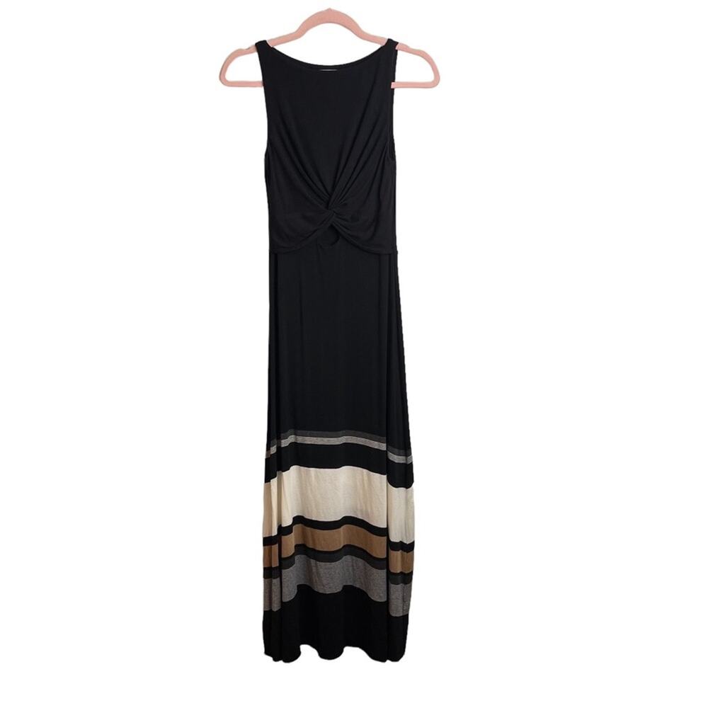 Bailey 44 Delphi Cut Out Black Striped Maxi Dress
